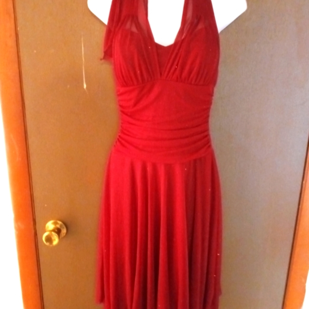 Red sparkly dress